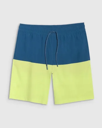Pantaloni scurti de plaja barbati  verde, uscare rapida, buzunare practice