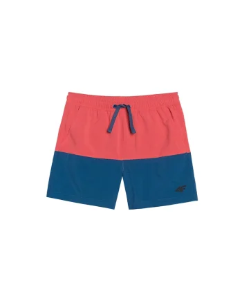 Pantaloni scurti de plaja baieti  poliester, rosu/albastru
