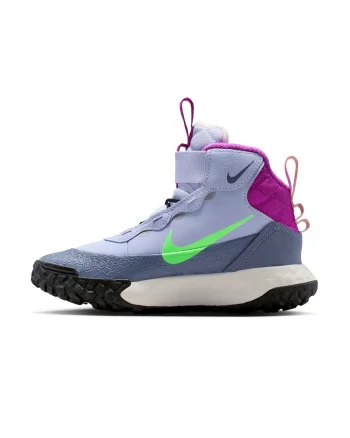 Ghete cu insertii din piele Terrascout, Lila/Verde lime