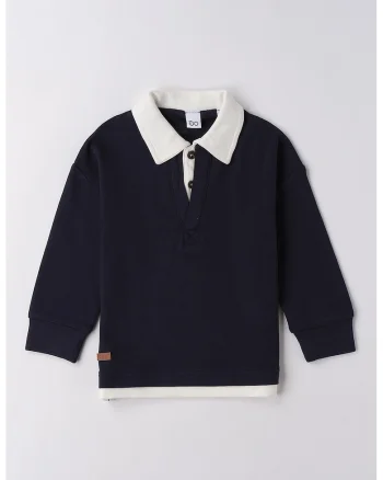 Bluza polo de bumbac, Albastru ultramarin
