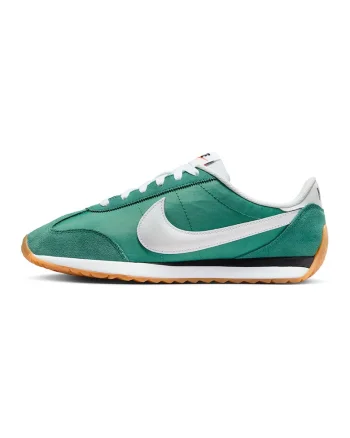 Pantofi sport Pacific cu logo si garnituri de piele intoarsa, Alb/Verde smarald