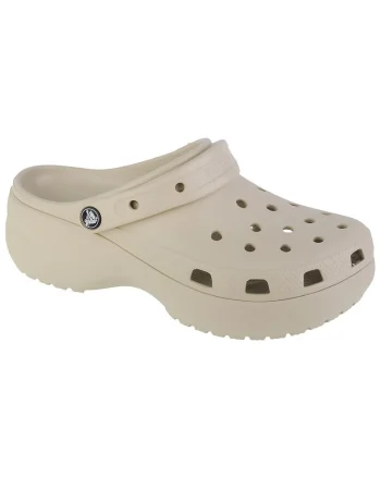Saboti  Classic Platform Clog, Sintetic, Bej,