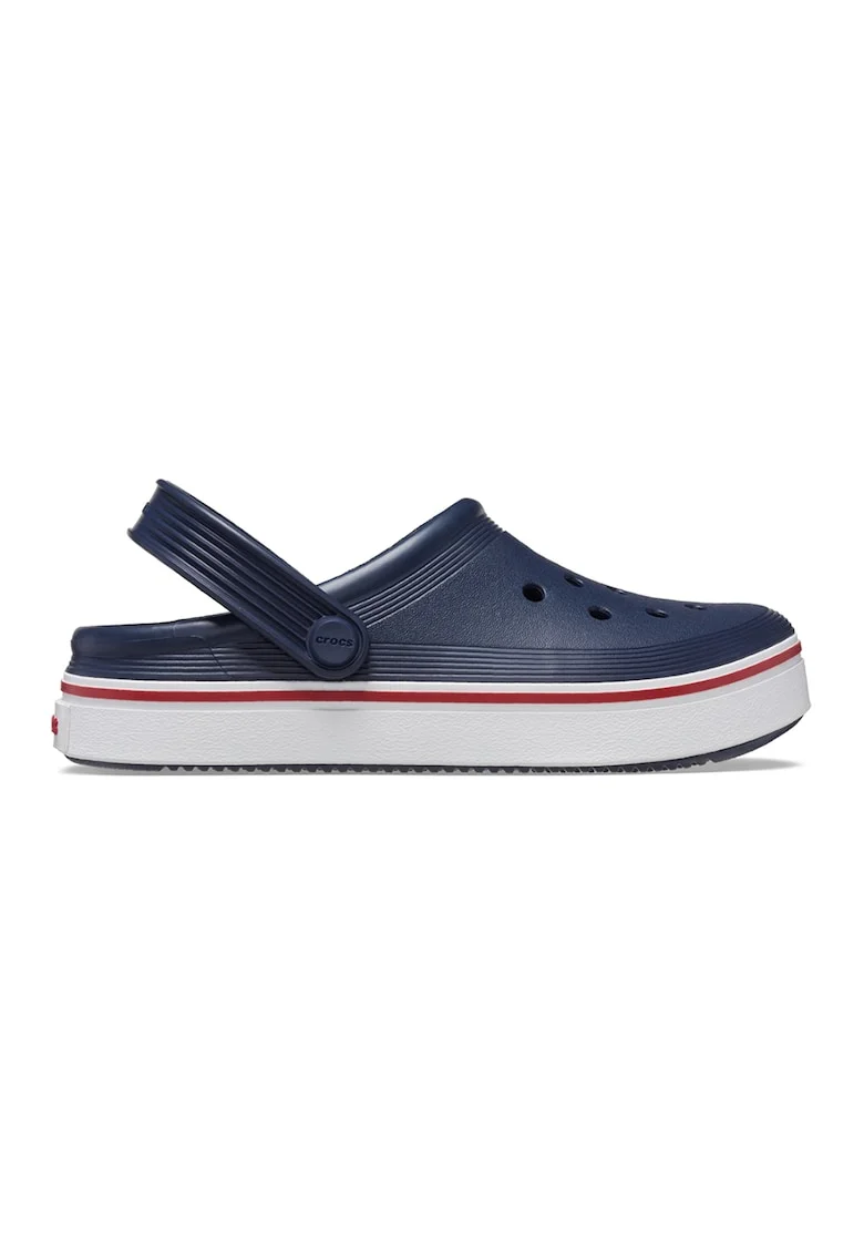 Saboti slingback cu perforatii Off Court, Albastru ultramarin