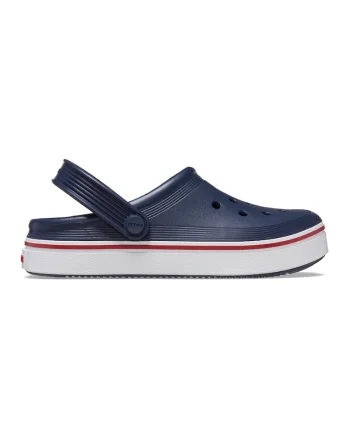 Saboti slingback cu perforatii Off Court, Albastru ultramarin