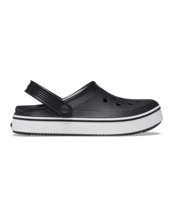Saboti slingback cu perforatii Off Court, Negru