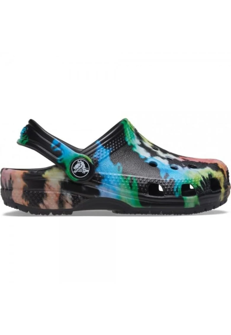 Saboti  Kids' Classic Tie-Dye Graphic Clog - US Negru - Black/Black, Negru