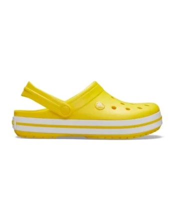 Saboti  Crocband - US Galben - Lemon/White, Alb
