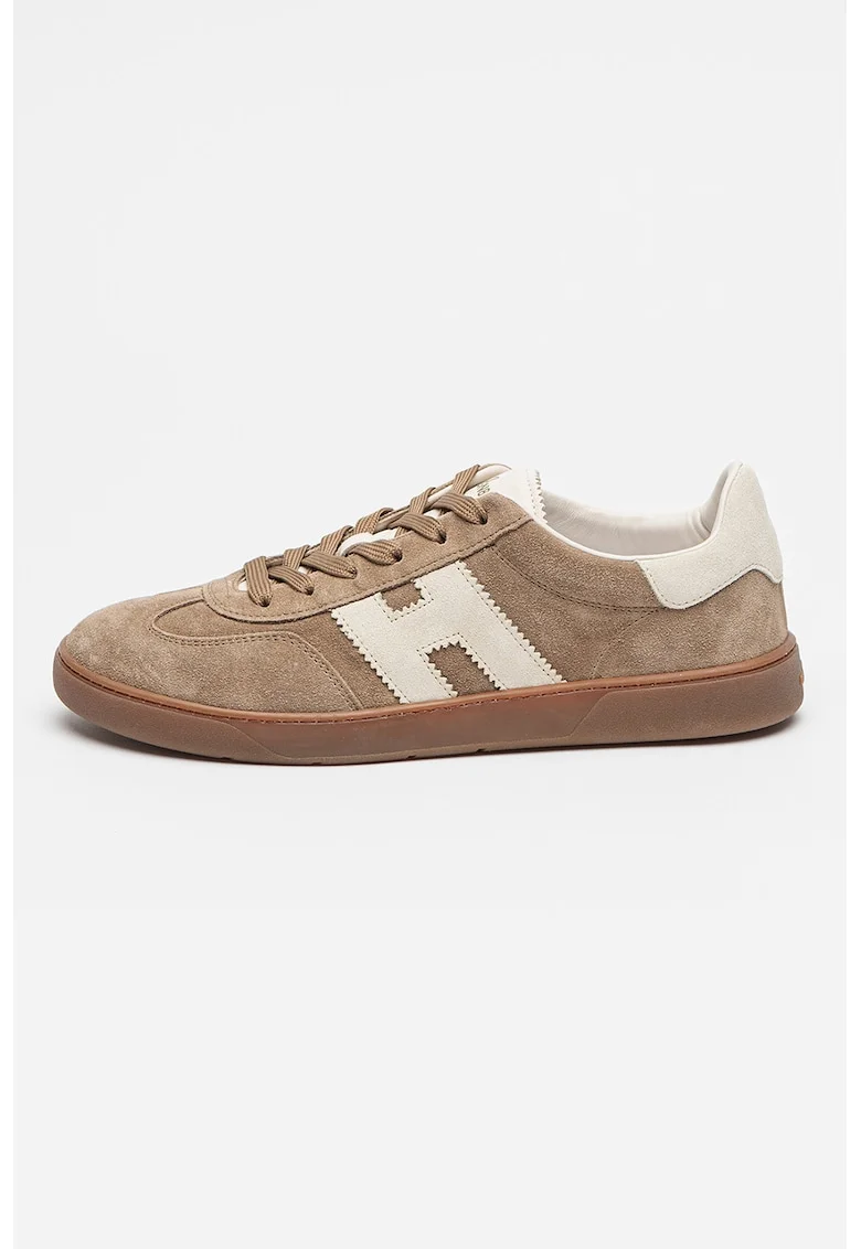 Pantofi sport low-cut din piele intoarsa Cool, Maro taupe/Caramel/Crem