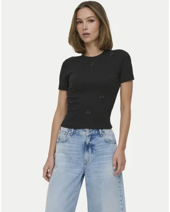 Tricou negru  din bumbac organic, Negru
