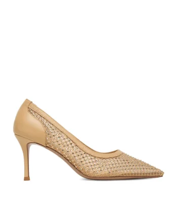 Pantofi dama,  toc ascutit, bej, Bej
