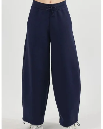 Pantaloni de trening,  lungi, bleumarin, bumbac si poliester, elastic