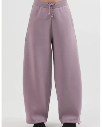 Pantaloni de trening,  lungi, mov mauve, bumbac si poliester