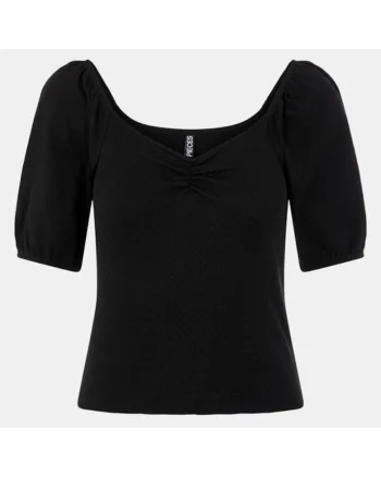 Bluza din bumbac organic cu pliuri Lucy,
