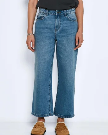 Blugi crop cu croiala ampla Amanda,
