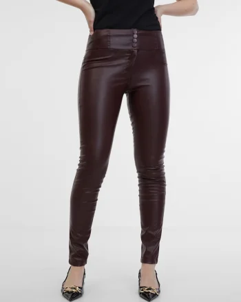 Pantaloni skinny cu detaliu in talie