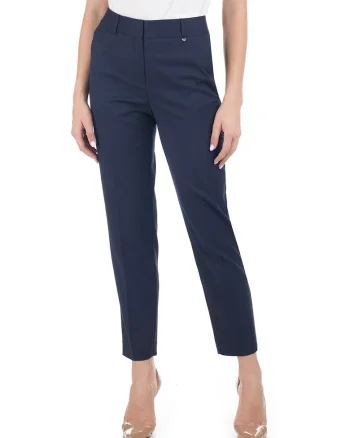 Pantaloni crop conici, Bleumarin