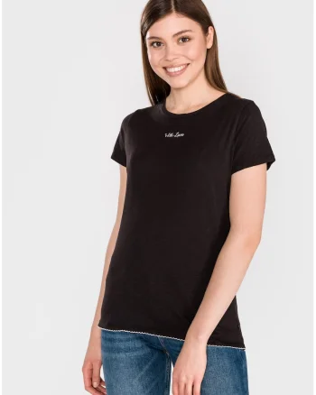Tricou din bumbac cu logo discret,