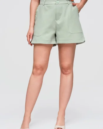 Pantaloni scurti dama relaxati cu talie elastica si buzunare laterale OW-ST-E0009