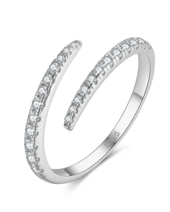 Inel reglabil argint 925, JW1574, model elegant, placat cu rodiu