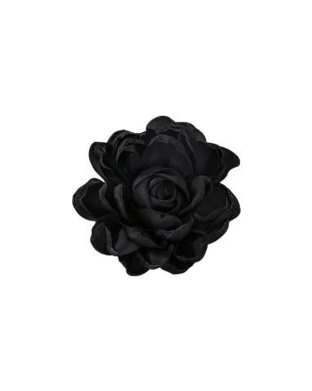 Brosa tip floare supradimensionata, neagra, Beatrix C12