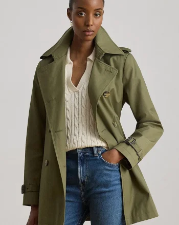 Lauren Ralph Lauren palton pentru femei cu bumbac