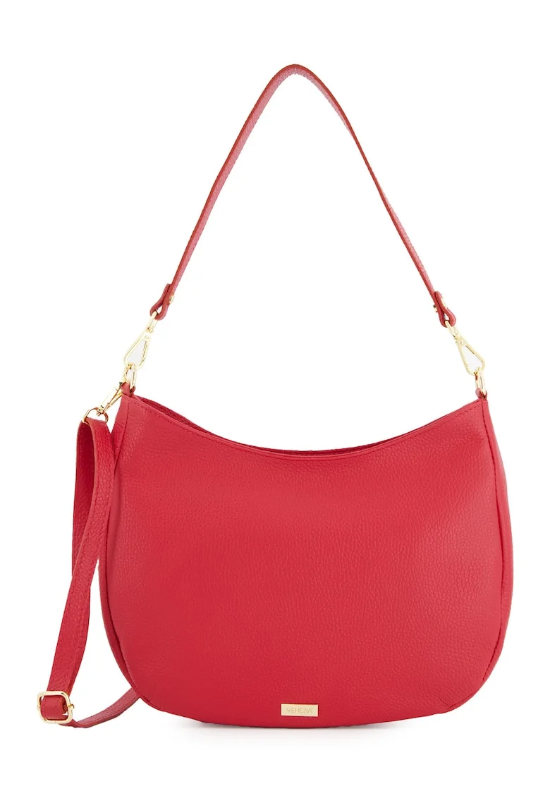 Geanta de umar  piele naturala, rosie, 25x32x8,5cm, cu manere si curea detasabile
