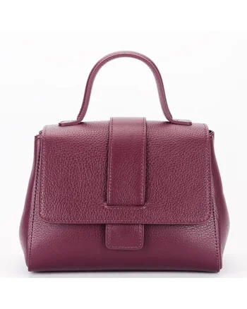 Geanta burgundy din piele naturala 1047 123 17790, Visiniu