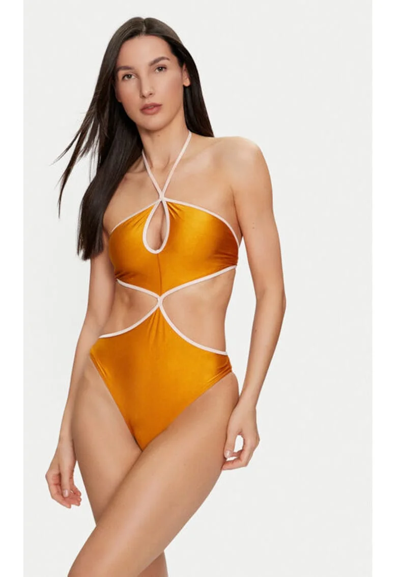 Costum de baie dama,  304191091, Nylon, Galben, Galben