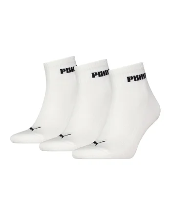 Set de sosete scurte unisex cu logo contrastant - 3 perechi, Alb