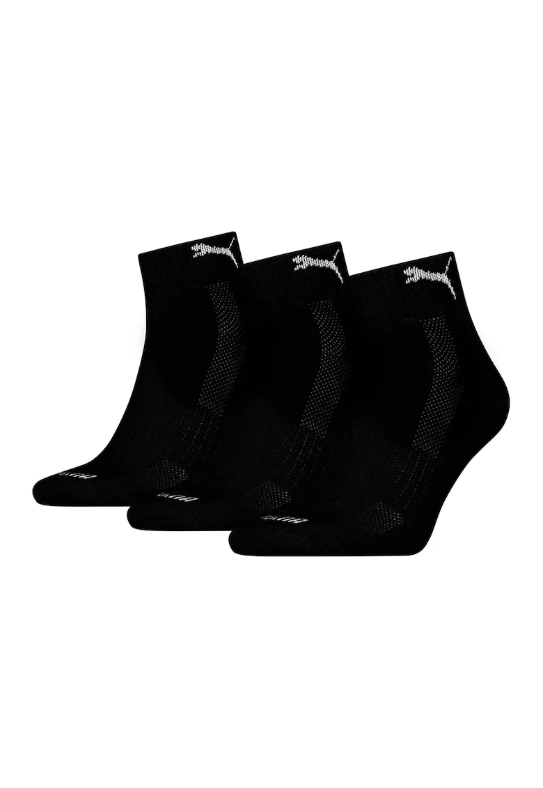 Set de sosete scurte unisex - 3 perechi, Negru/Alb optic