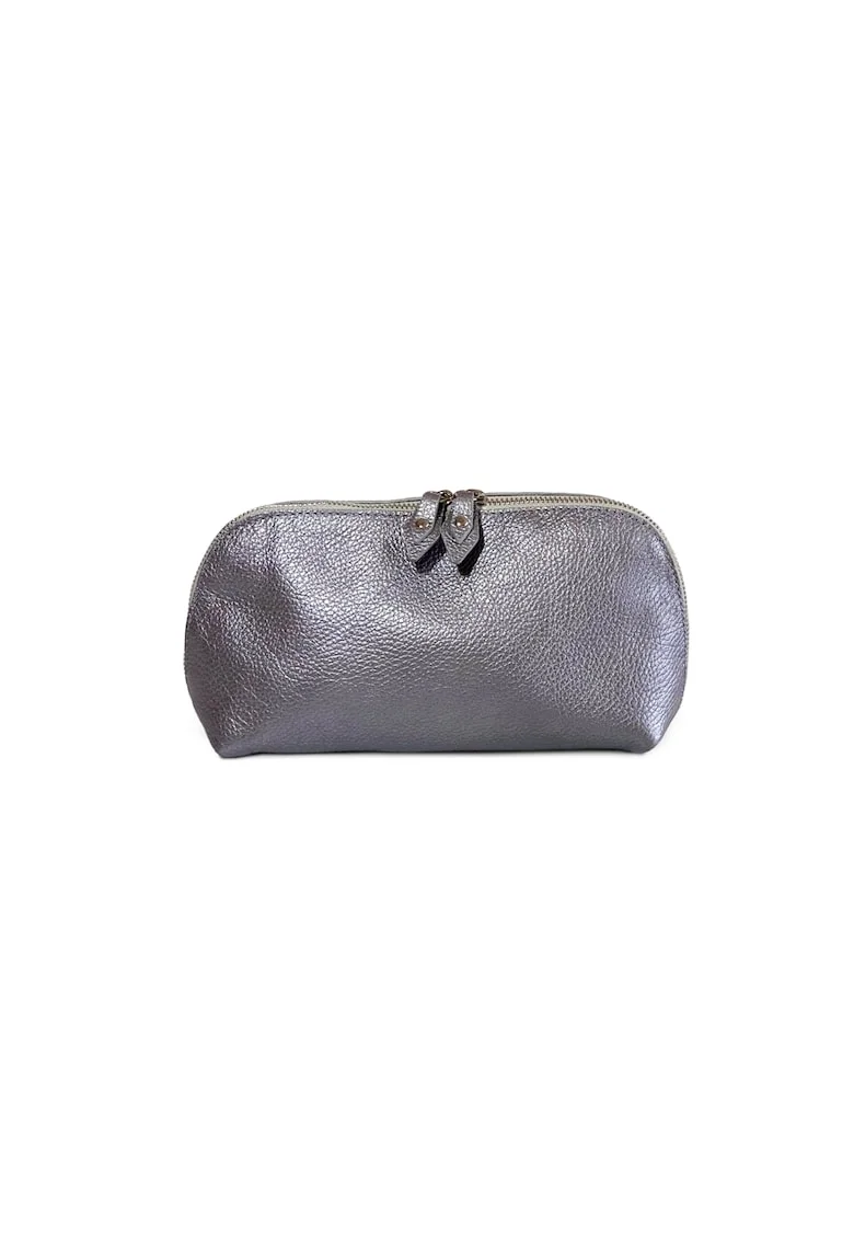 Portfard piele,  St. Tropez, gri sidef, 23 x 8 x 14 cm