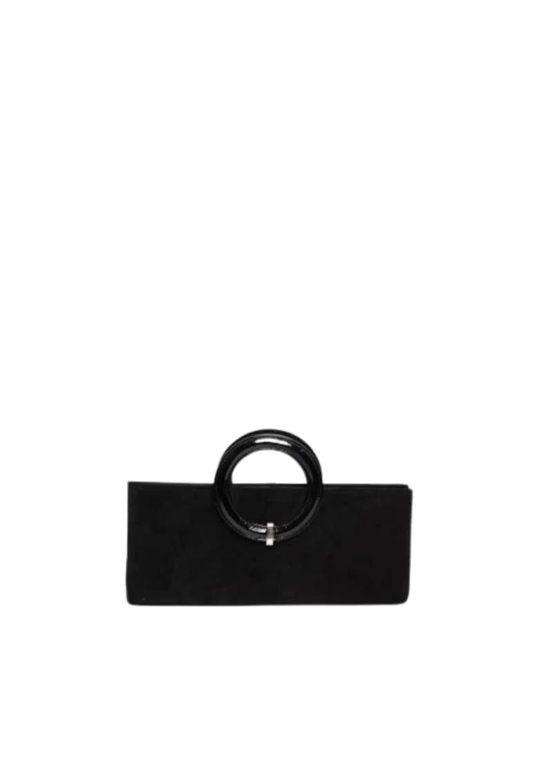 Geanta dama piele,  Nancy, negru, 34x5x15 cm