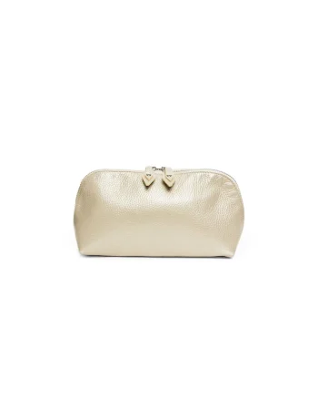 Geanta dama piele,  Portfard St. Tropez, bej sidef, 23 x 8 x 14 cm