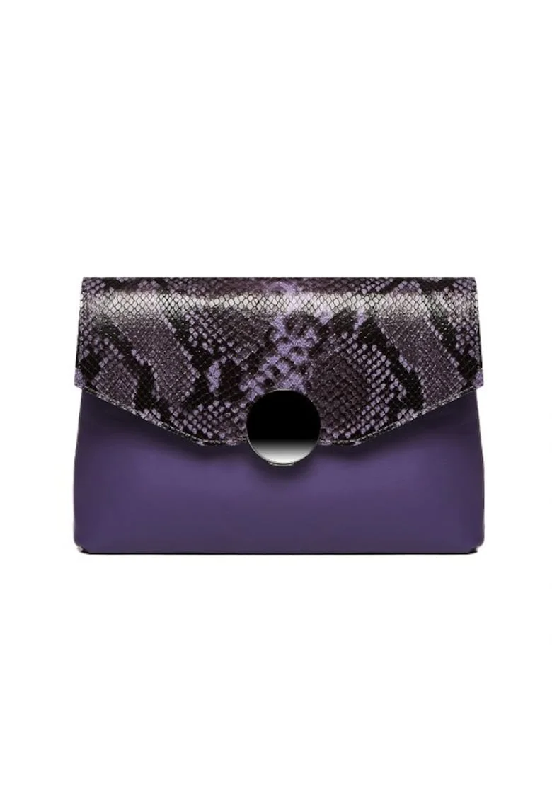 Geanta dama piele,  Plic Adriana, mov, 32x5x24 cm