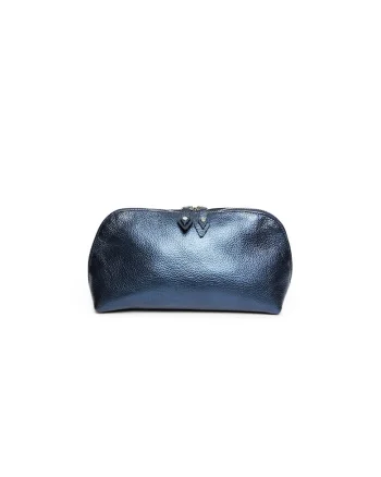 Portfard piele,  St. Tropez, bleumarin sidef, 23 x 8 x 14 cm