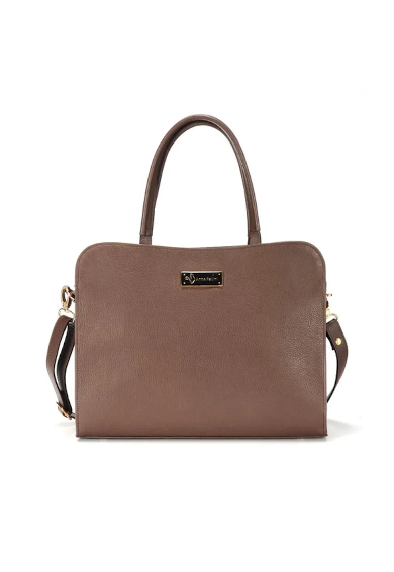 Geanta dama piele,  Hanna 4B, 32x10x27, Maro inchis