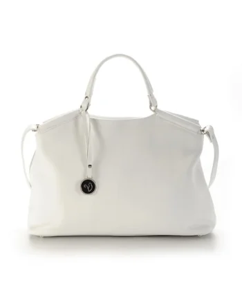 Geanta dama piele,  Laura 63 B, 44x19x32, Alb