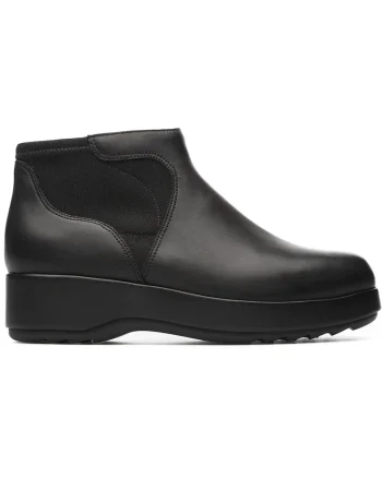 Ghete demi-wedge de piele Dessa, Negru
