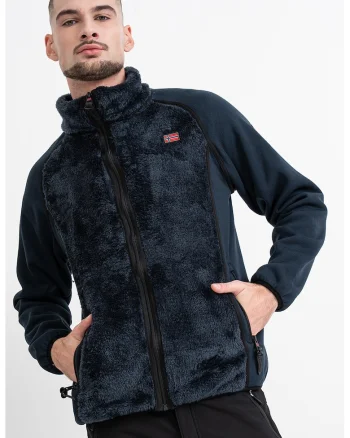 Bluza de trening cu fermoar Titanoz, Bleumarin
