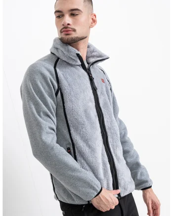 Bluza de trening cu fermoar Titanoz, Gri deschis