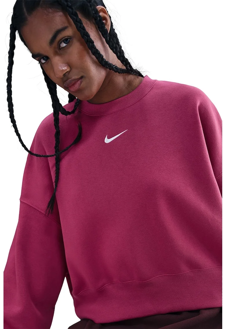 Bluza de trening lejera cu maneci cazute Phoenix, Roz aprins