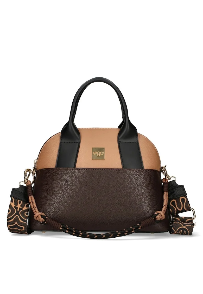 Geanta dama piele naturala ES0266SA 110024JZ, Maro/Bej