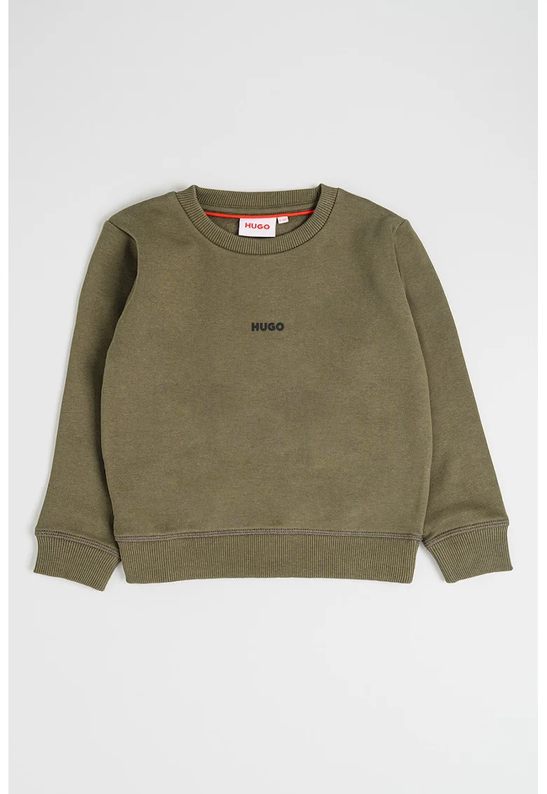 Bluza de trening cu decolteu la baza gatului, Verde inchis