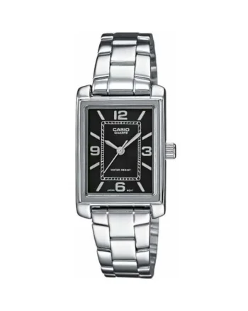 Ceas dama  analog, bratara otel inoxidabil, cadran negru, 21x7.4mm