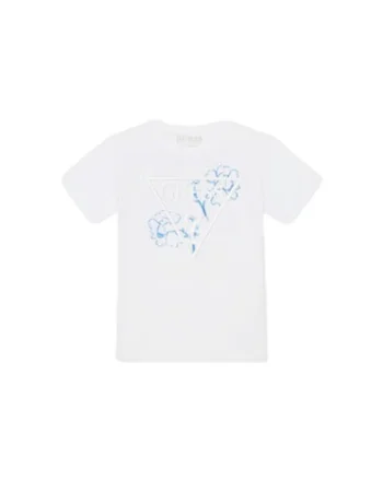 Tricou-cu logo brodat si imprimeu, Alb