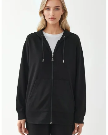 Hanorac dama,  Negru, Textil