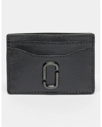 Portcart de piele cu logo metalic The Utility, Negru