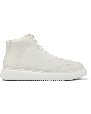 Pantofi sport high-top din piele Runner K21 1237, Crem