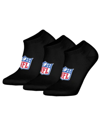 Set de sosete pana la glezna, unisex, cu logo - 3 perechi, Negru