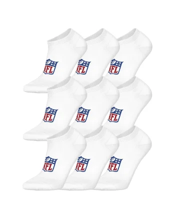 Set de sosete unisex cu logo - 9 perechi, Alb